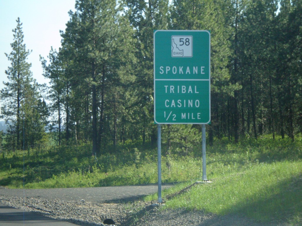 US-95 South Approaching ID-58