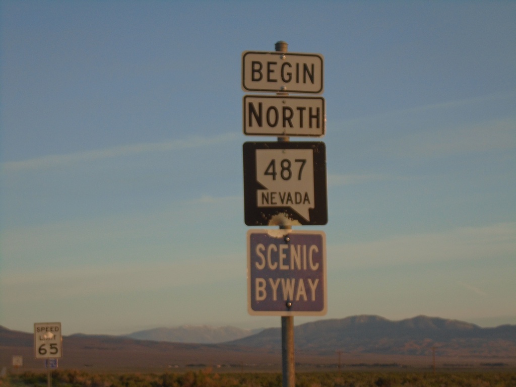 Begin NV-487 North / Scenic Byway