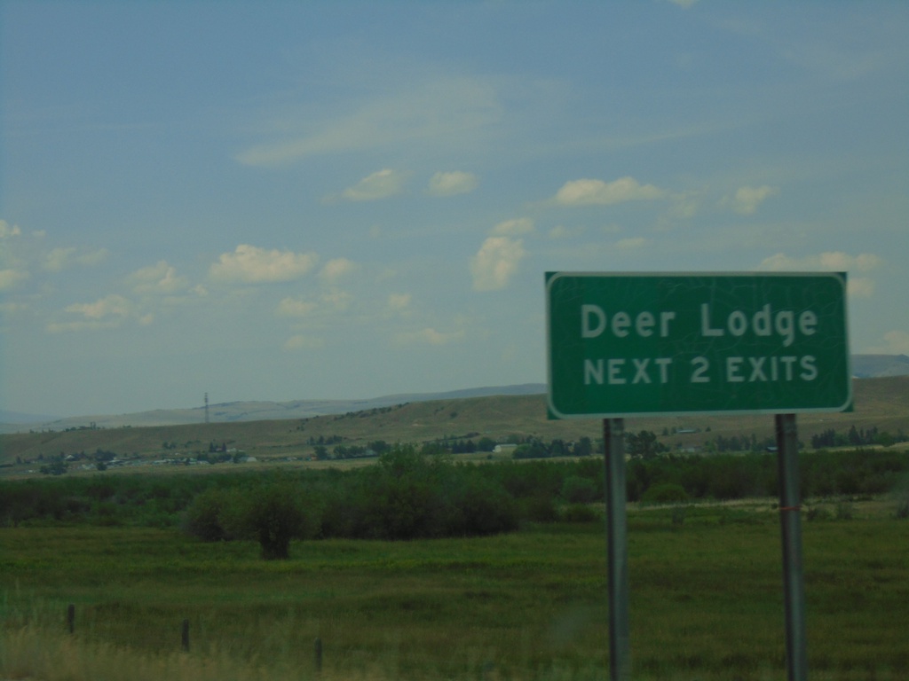 I-90 West - Deer Lodge Exits