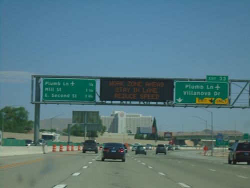 I-580/US-395 North Approaching Exit 33