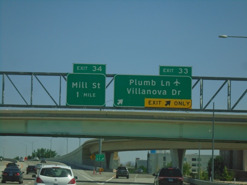 I-580/US-395 North - Exits 33 and 34