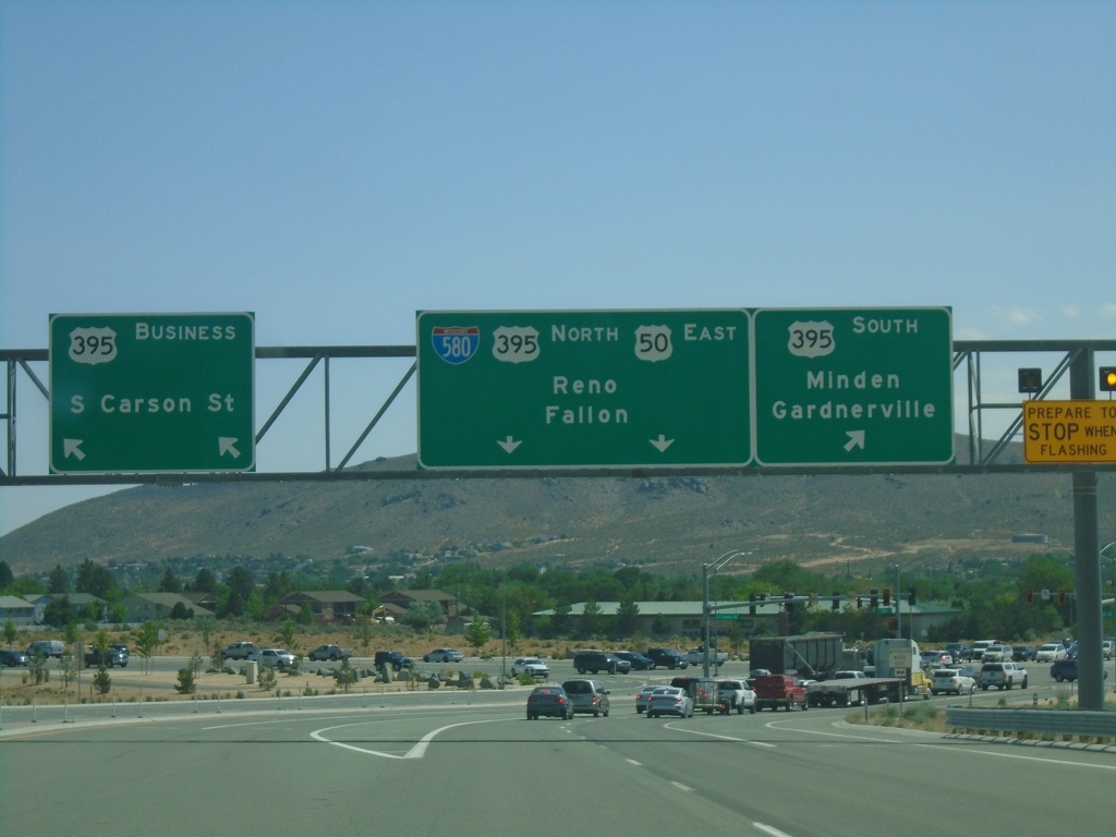 US-50 East Approaching US-395