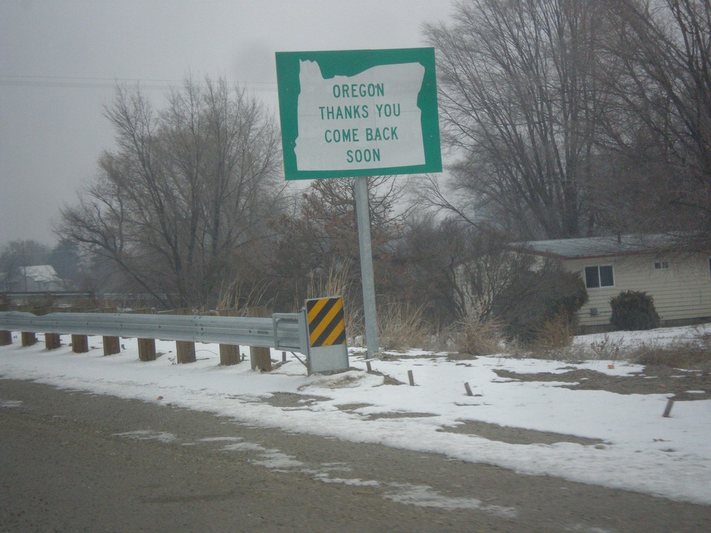 US-95 Spur North - Leaving Oregon