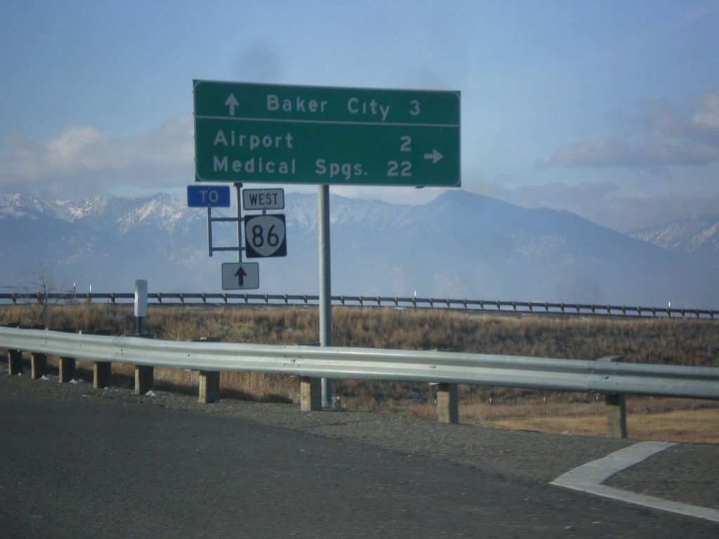 OR-86 West at I-84