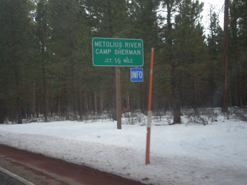 US-20/OR-126 East Approaching Camp Sherman Jct.