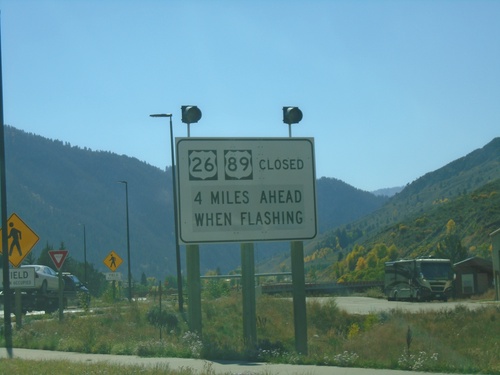 US-26 West - US-89/US-189/US-191 South at Hoback Junction - Road Closure Information