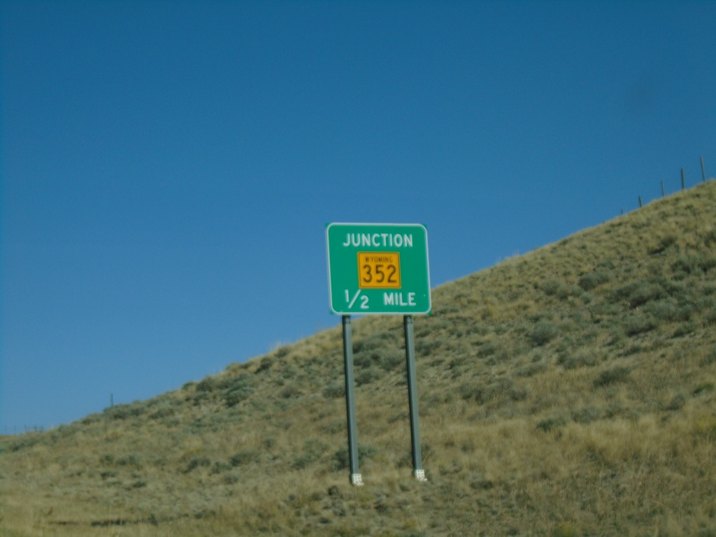 US-191 South Approaching WY-352