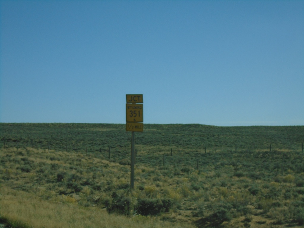 US-191 South Approaching WY-351