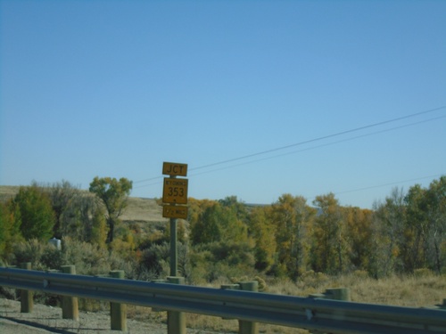 US-191 South Approaching WY-353