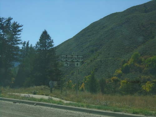 US-26 West - US-89/US-189/US-191 South Approaching Hoback Jct.