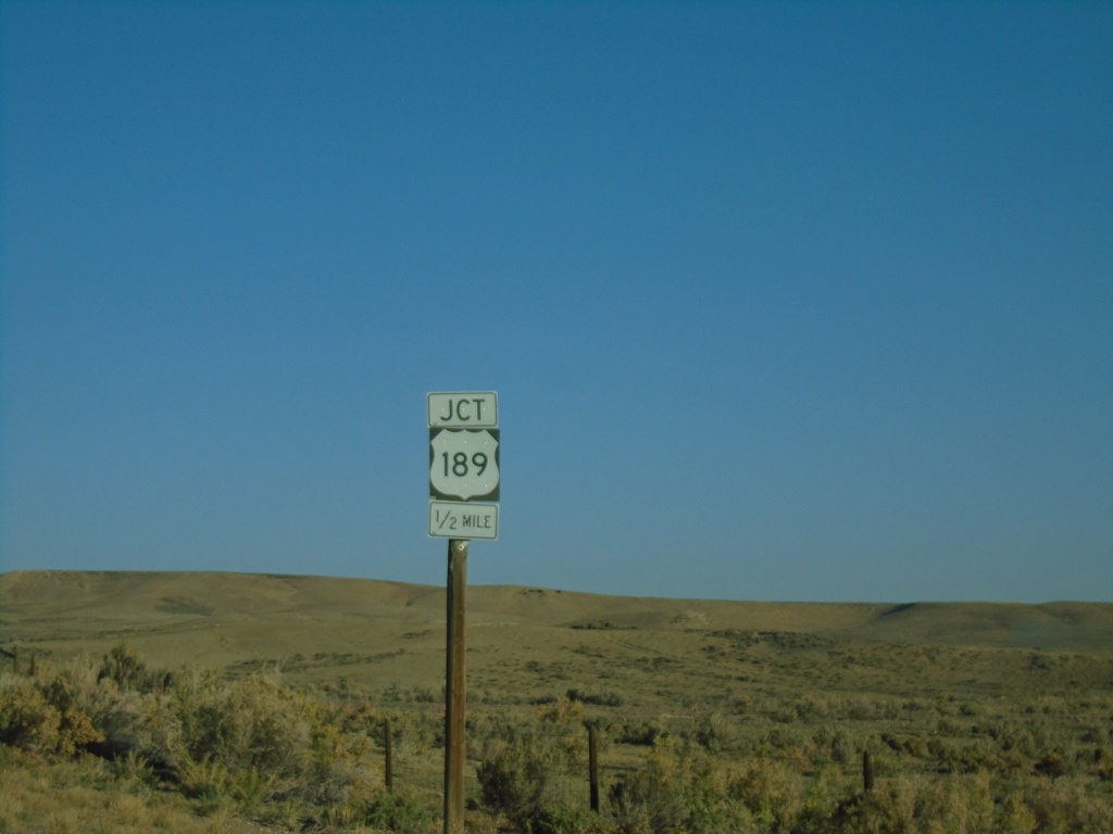 WY-412 North Approaching US-189