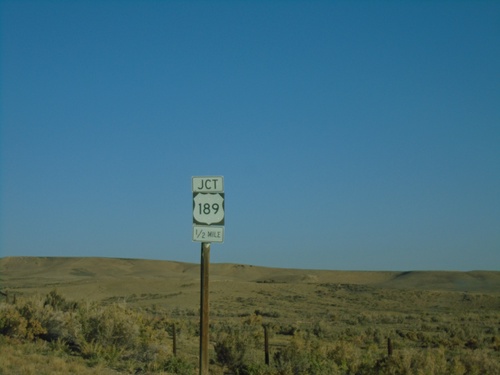 WY-412 North Approaching US-189