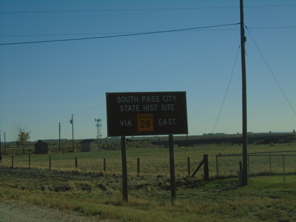 US-191 South Approaching WY-28