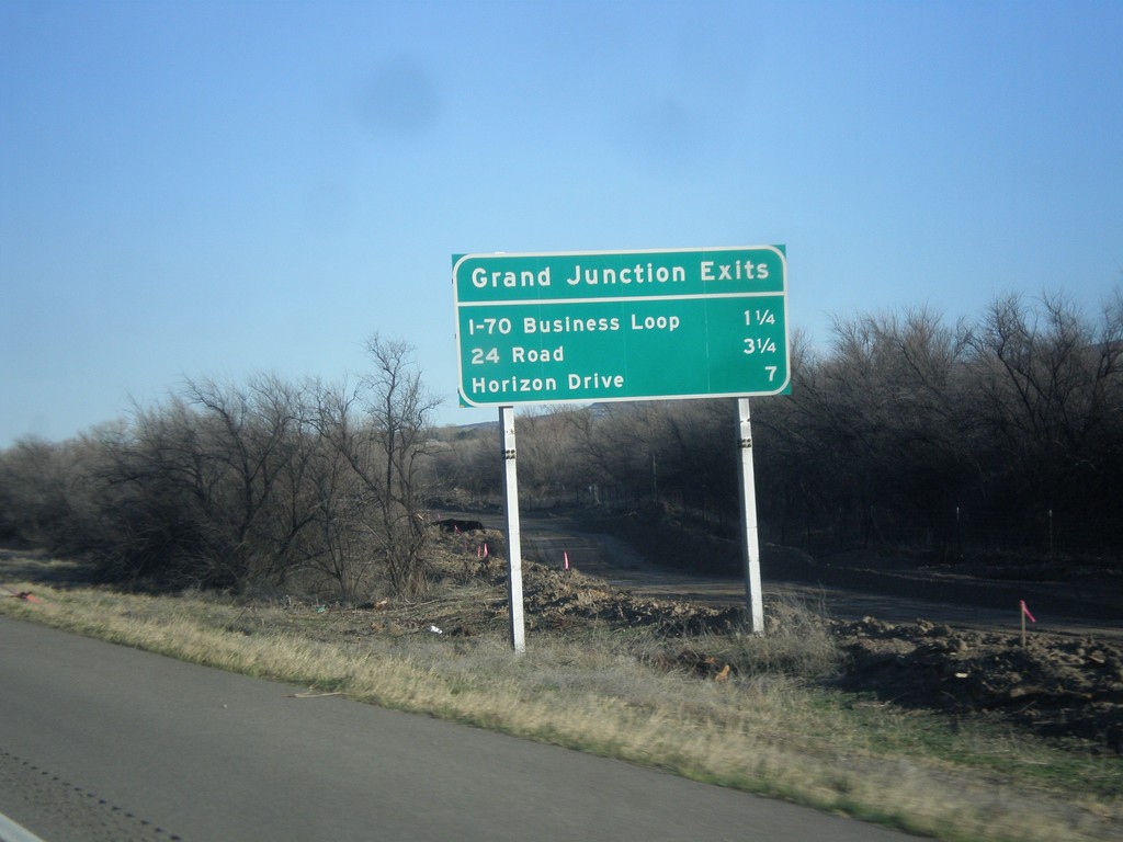 I-70 East - Grand Junction Exits