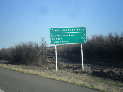 I-70 East - Grand Junction Exits