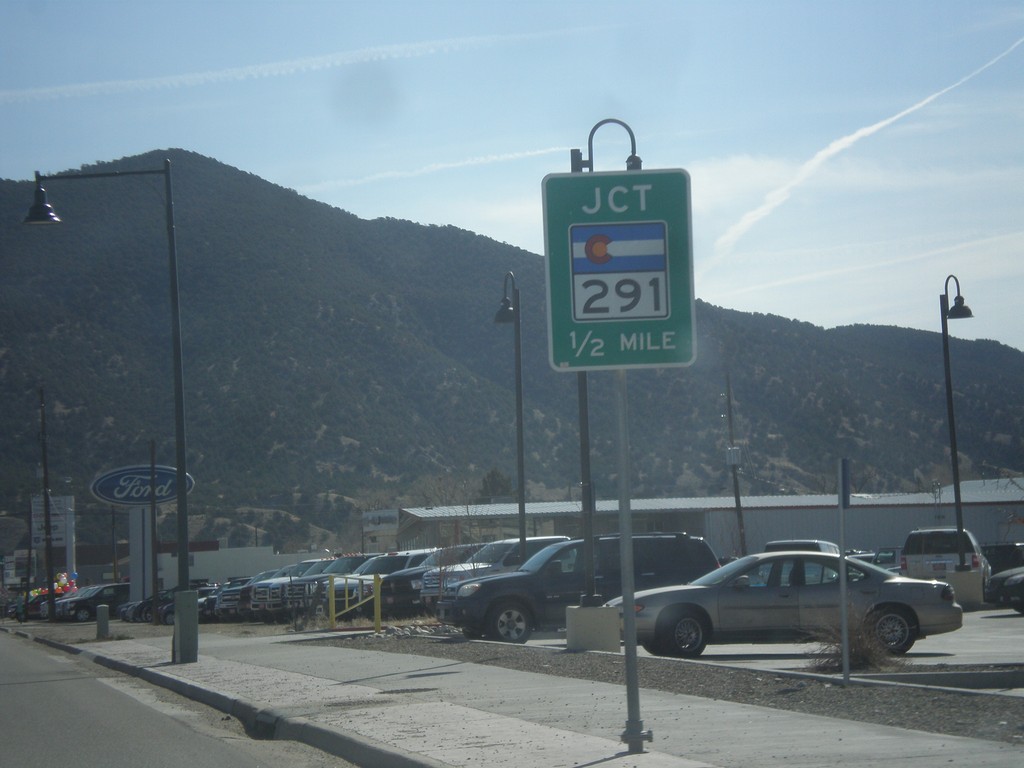 US-50 West Approaching CO-291