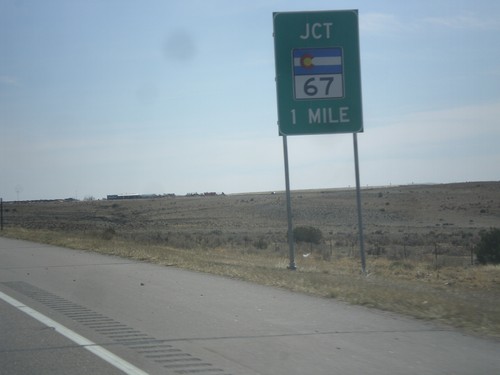 US-50 East Approaching CO-67