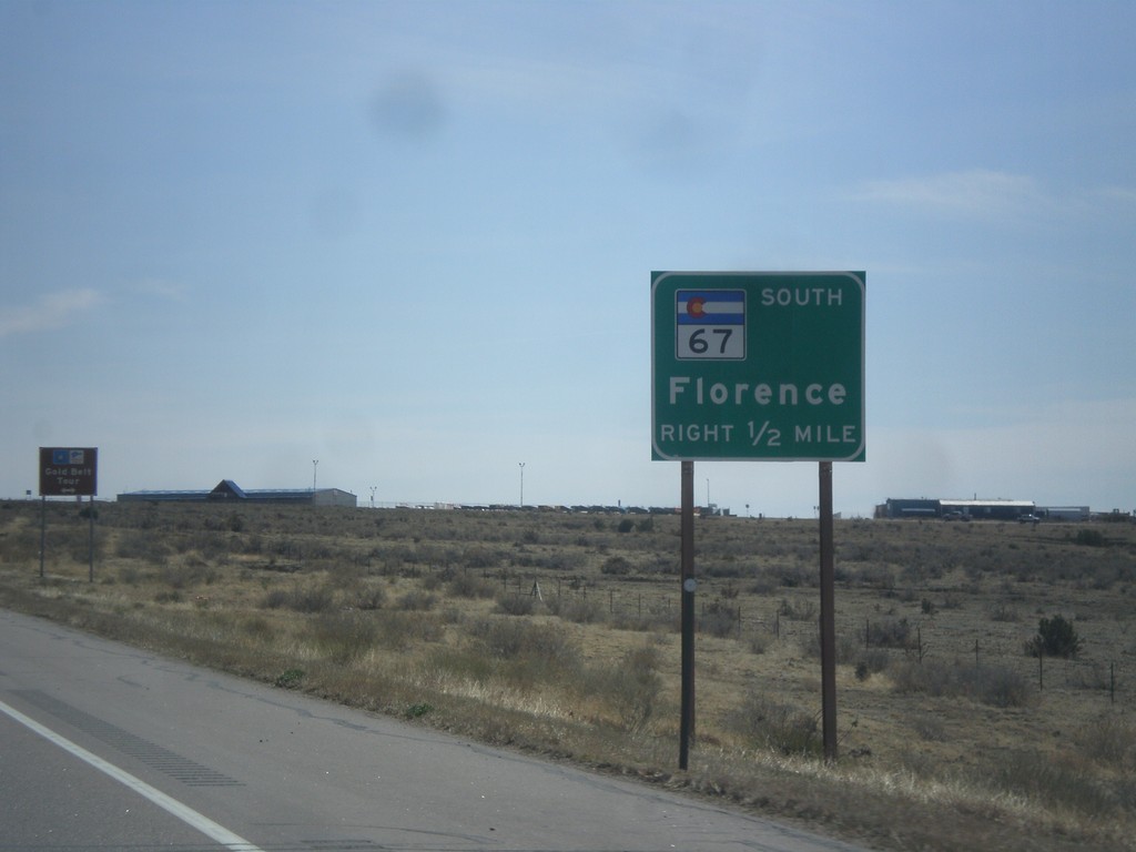 US-50 East Approaching CO-67