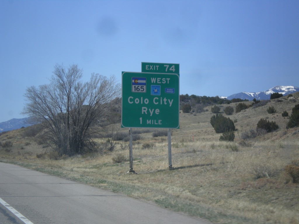 I-25 South Approaching Exit 74