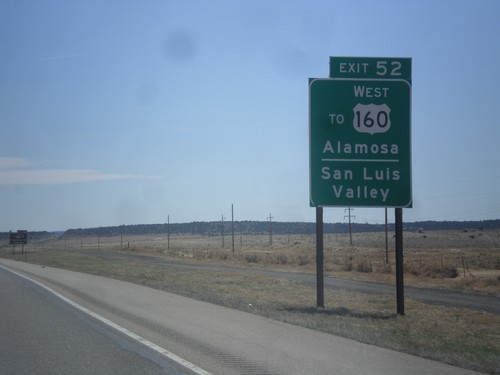 I-25 South - Use Exit 52 For US-160 East