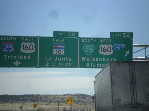 I-25 South - Exits 52 and 50