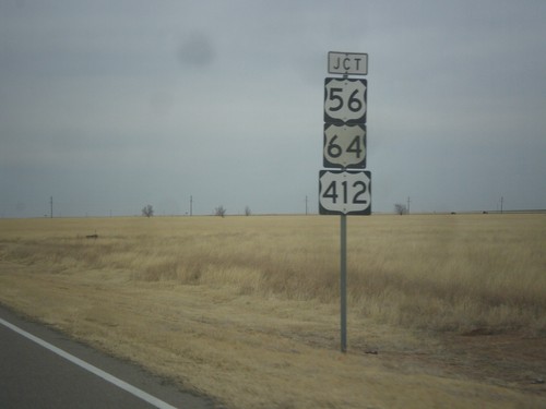 US-385 North Approaching US-56/US-64/US-412