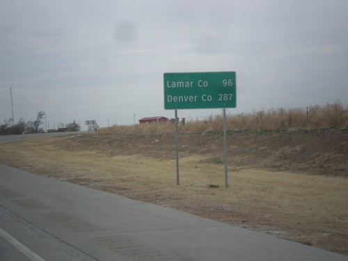 US-287/US-385 North/OK-3 East - Distance Marker