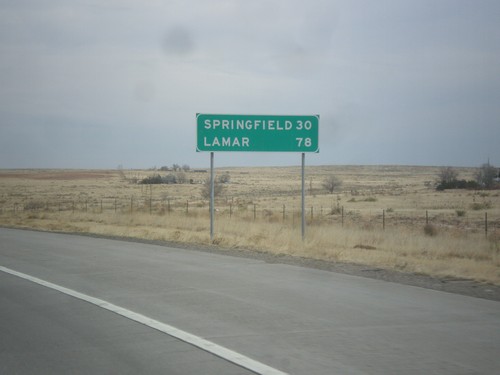 US-287/US-385 North - Distance Marker