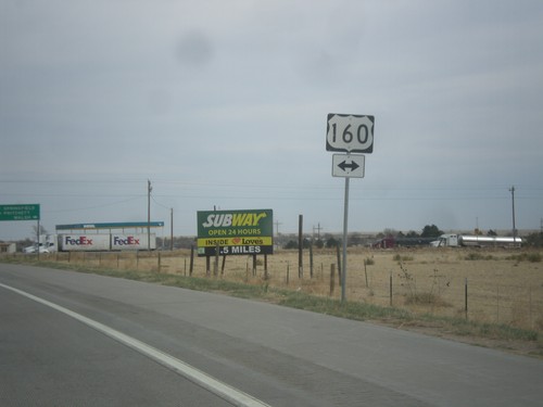 US-287/US-385 North Approaching US-160