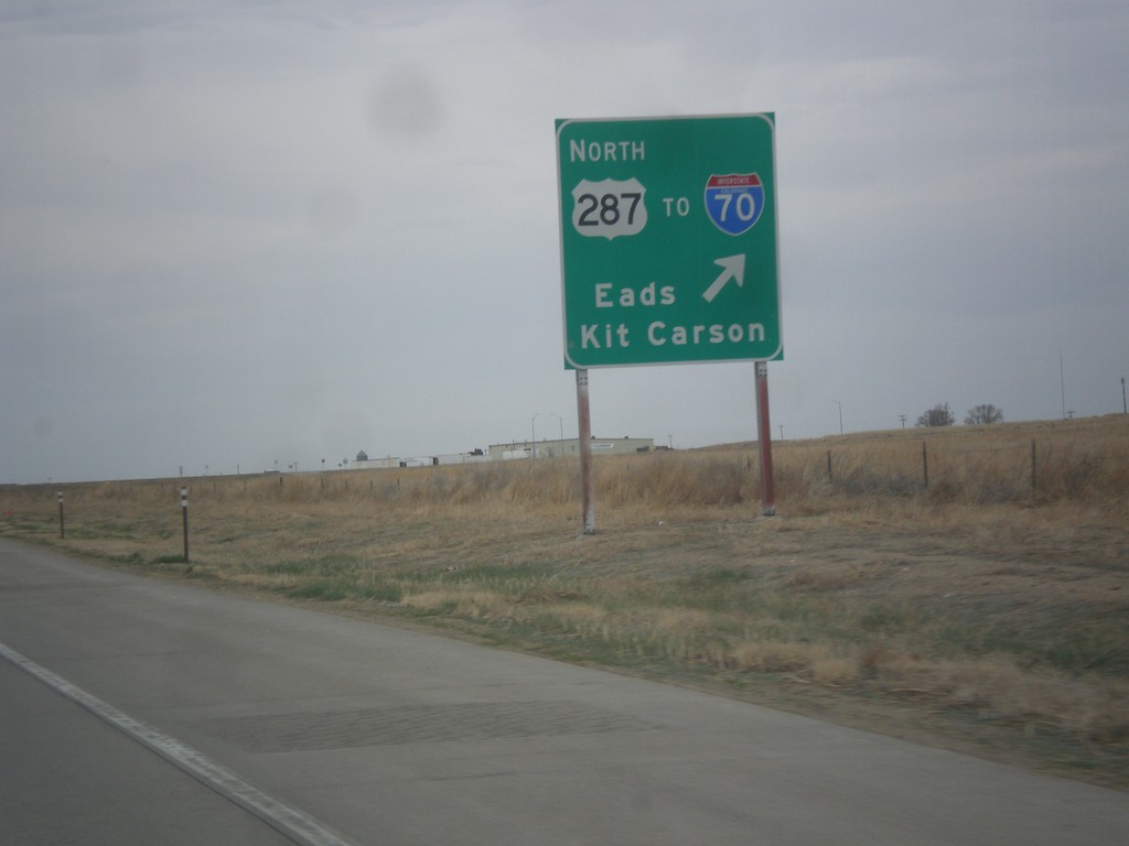 US-50 West/US-287 North at US-287 North