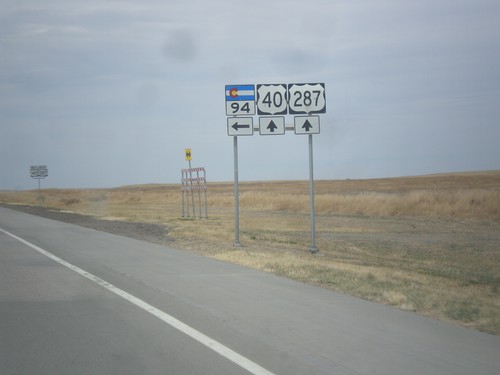 US-40 West/US-287 North at CO-94