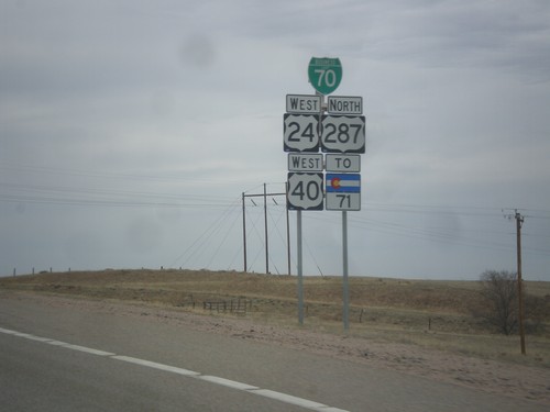 BL-70/US-24/US-40 West/US-287 North/To CO-71