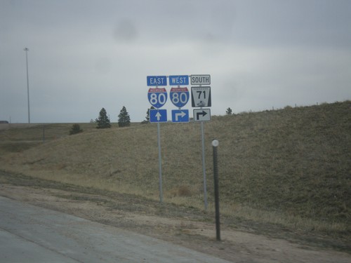 NE-71 South Approaching I-80