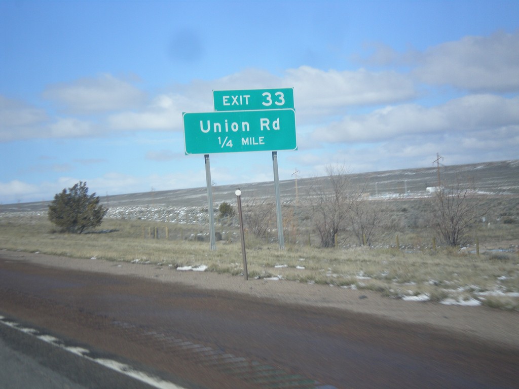 I-80 West - Exit 33