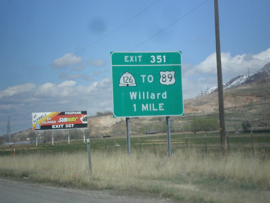 I-15 North/I-84 West - Exit 351