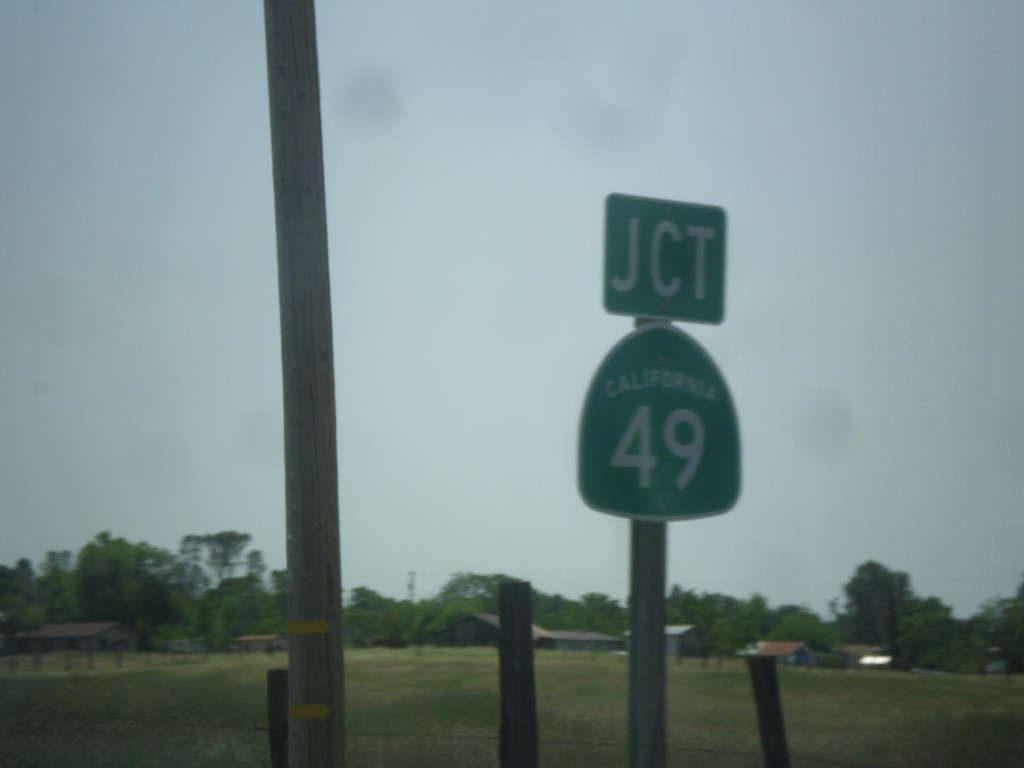 CA-120 East Approaching CA-49