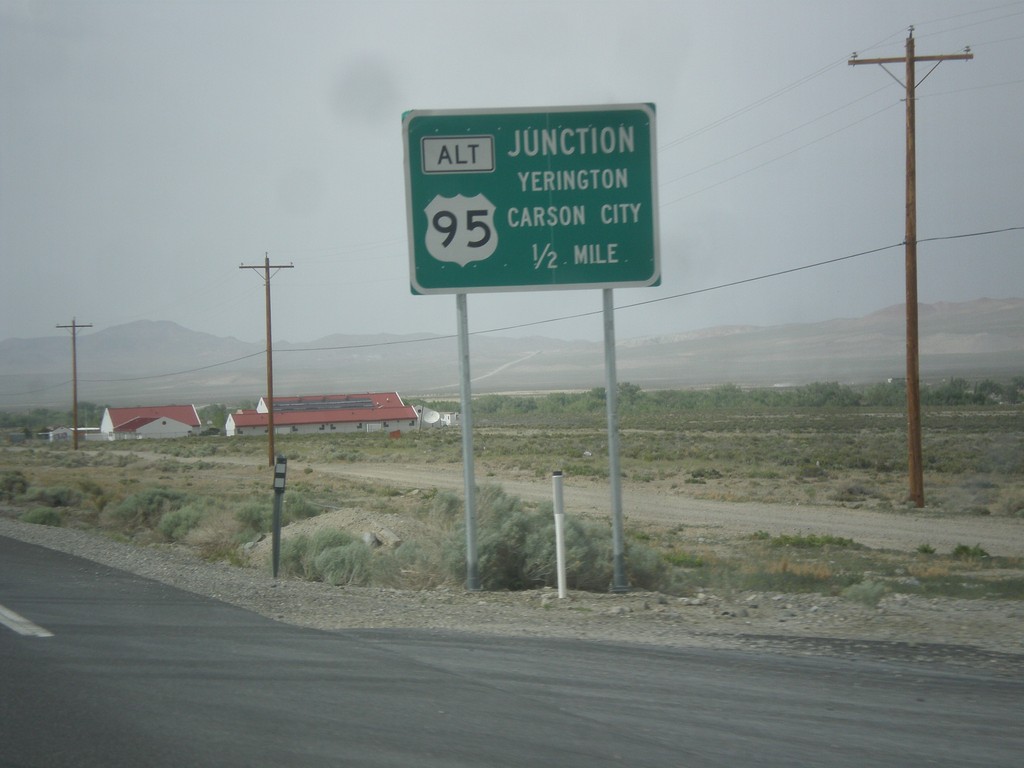 US-95 North Approaching Alt. US-95