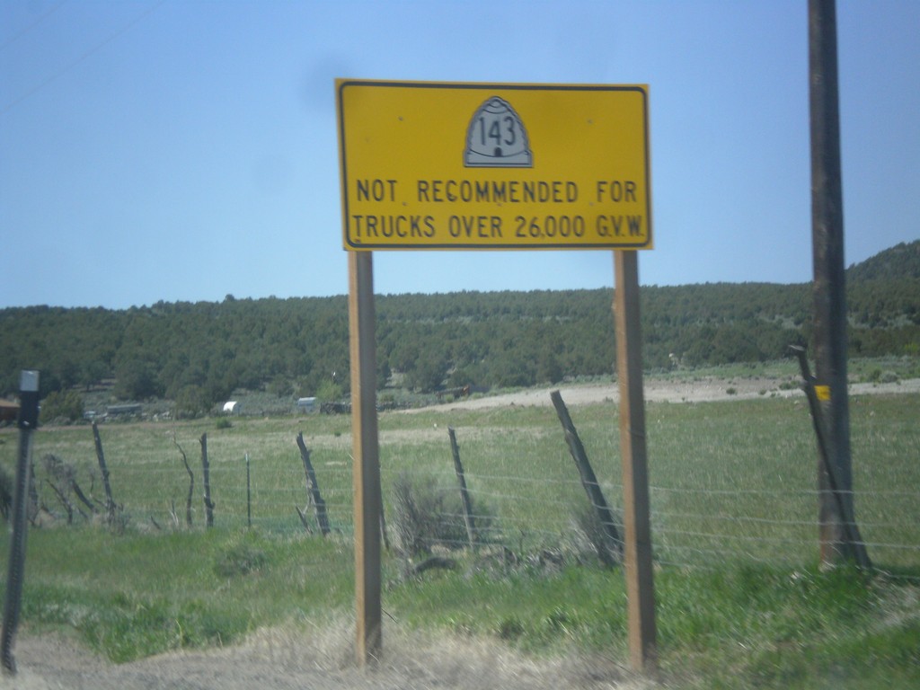 UT-143 - Truck Restrictions