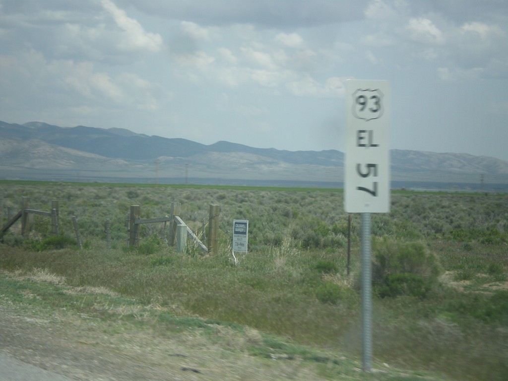 US-93 North - Mile Marker