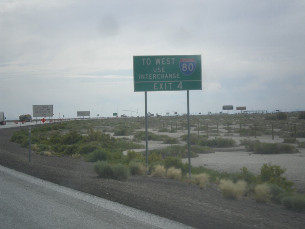 I-80 West Traffic Use Exit 4