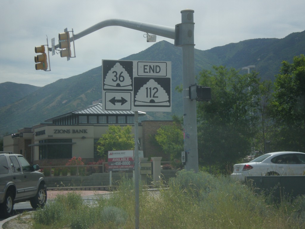 End UT-112 East at UT-36