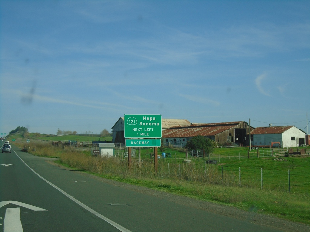 CA-37 East Approaching CA-121