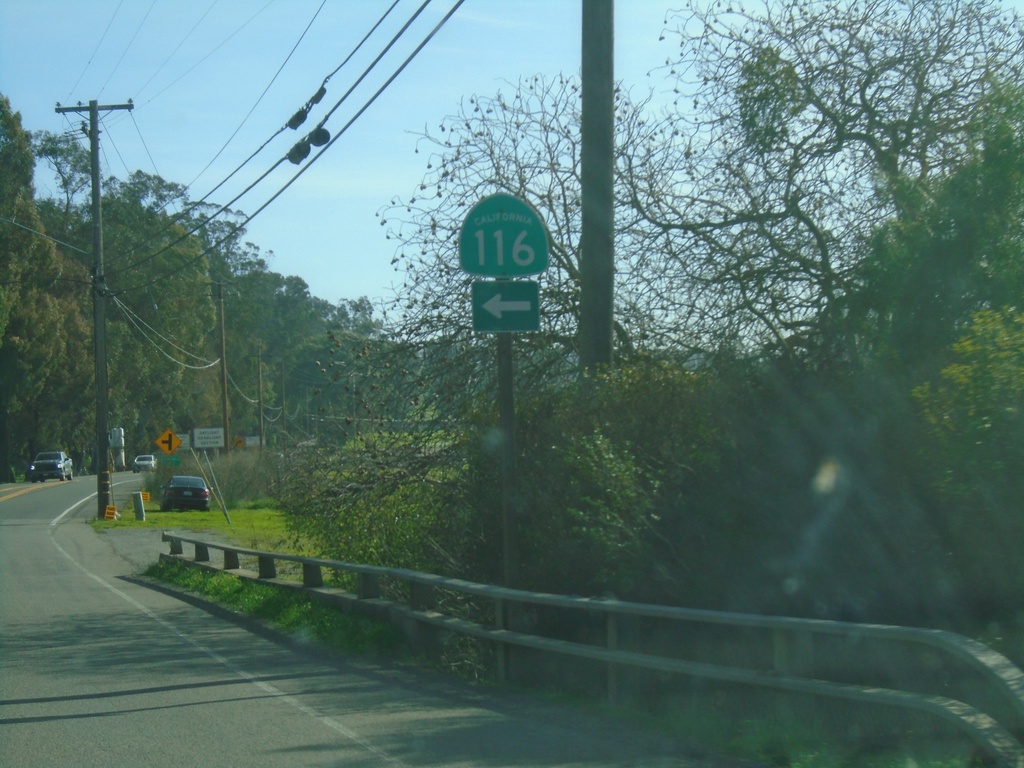 CA-116 East - Lakeview Highway at Stage Gulch Road