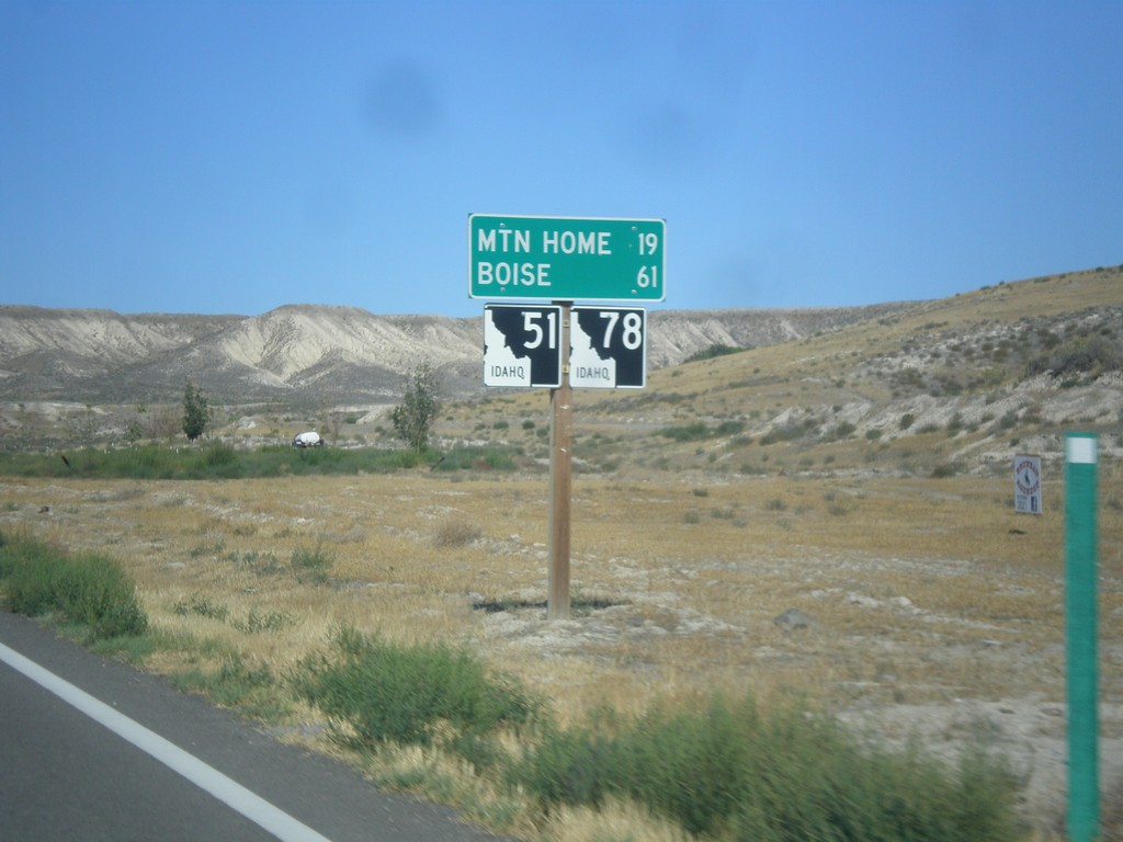 ID-51 North/ID-78 East - Distance Marker