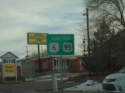 US-95 South/US-6 East Approaching US-95/US-6 Split