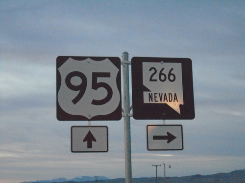 US-95 South at NV-266 - Lida Junction