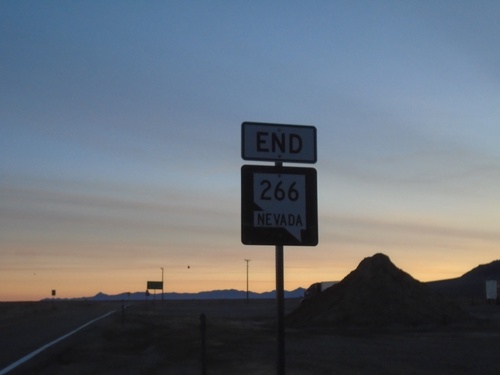 End NV-266 East at US-95 - Lida Junction