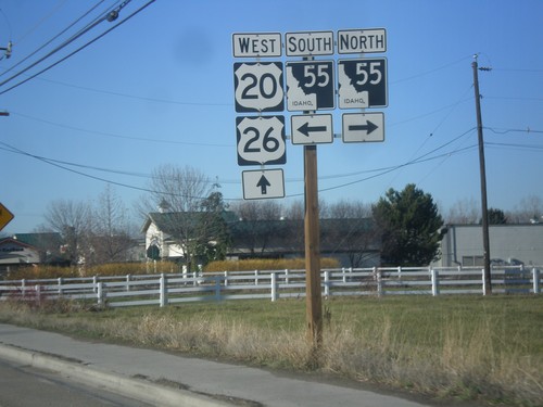 US-20/US-26 West Approaching ID-55