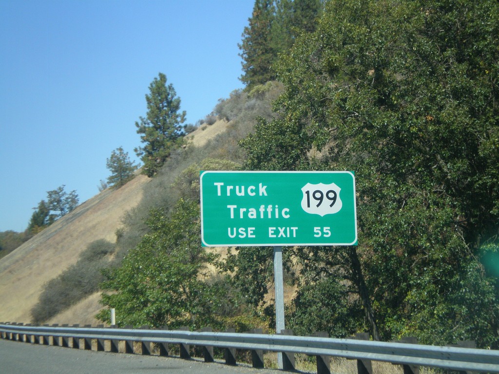 For US-199 Truck Traffic - Use Exit 55