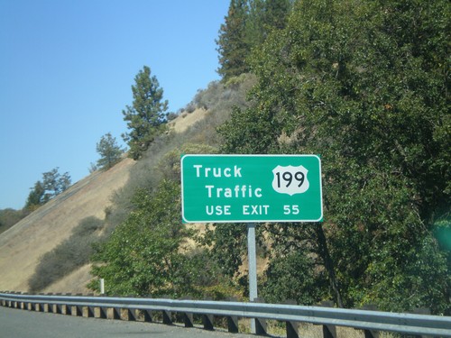 For US-199 Truck Traffic - Use Exit 55